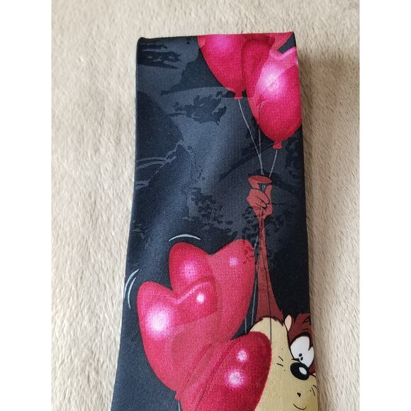 Looney Tunes Mania 1995 Tasmanian Devil Men's Tie Bugs Bunny Made in Korea Vtg - Picture 5 of 12